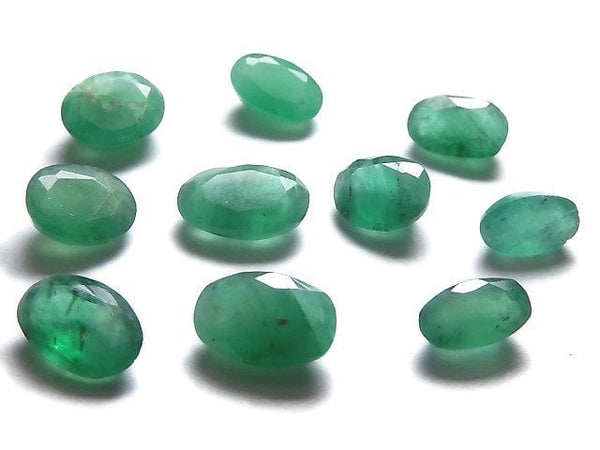 [Video][One of a kind] Brazilian High Quality Emerald AAA- Loose stone Faceted 10pcs Set NO.23