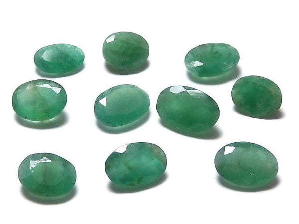 [Video][One of a kind] Brazilian High Quality Emerald AAA- Loose stone Faceted 10pcs Set NO.24