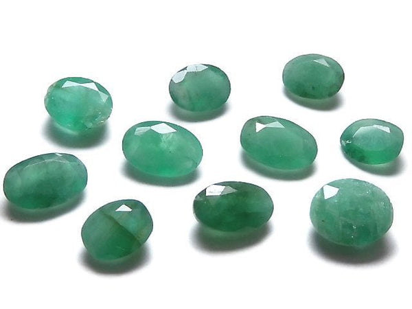 [Video][One of a kind] Brazil High Quality Emerald AAA- Loose stone Faceted 10pcs set NO.25
