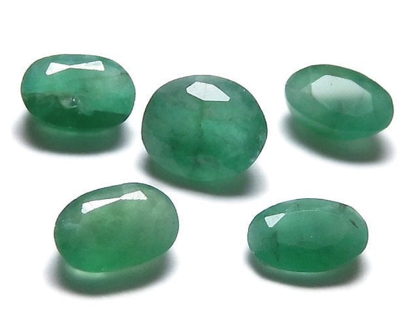 [Video][One of a kind] Brazilian High Quality Emerald AAA- Loose stone Faceted 5pcs Set NO.26