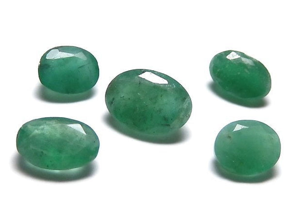 [Video][One of a kind] Brazil High Quality Emerald AAA- Loose stone Faceted 5pcs set NO.28