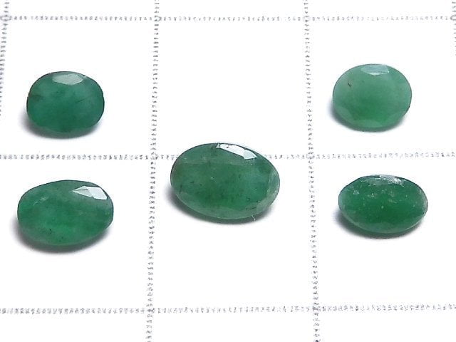 [Video][One of a kind] Brazil High Quality Emerald AAA- Loose stone Faceted 5pcs set NO.28