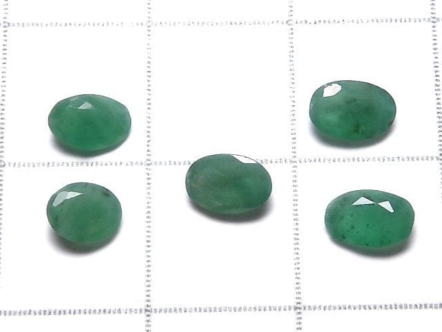 [Video][One of a kind] Brazil High Quality Emerald AAA- Loose stone Faceted 5pcs set NO.29