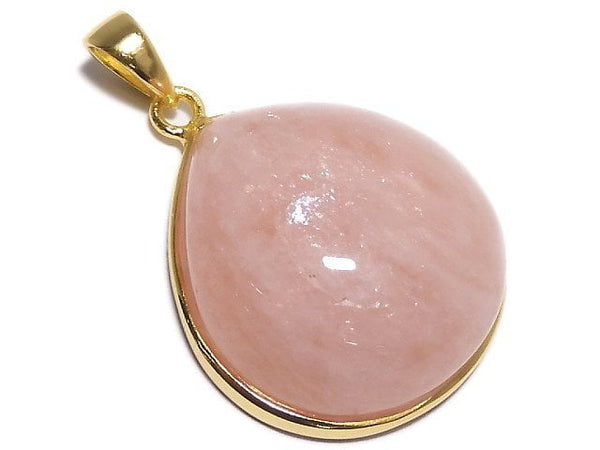 [Video][One of a kind] Morganite AAA Pendant 18KGP NO.45