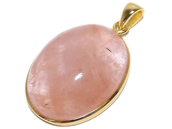 [Video][One of a kind] Morganite AAA Pendant 18KGP NO.46
