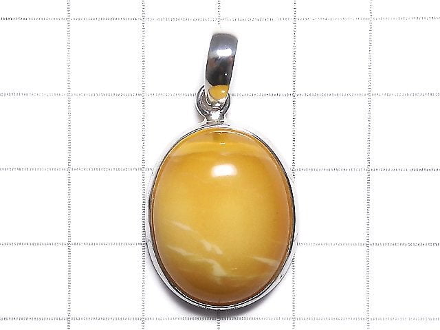 [Video][One of a kind] Baltic Amber Pendant Silver925 Honey color NO.31