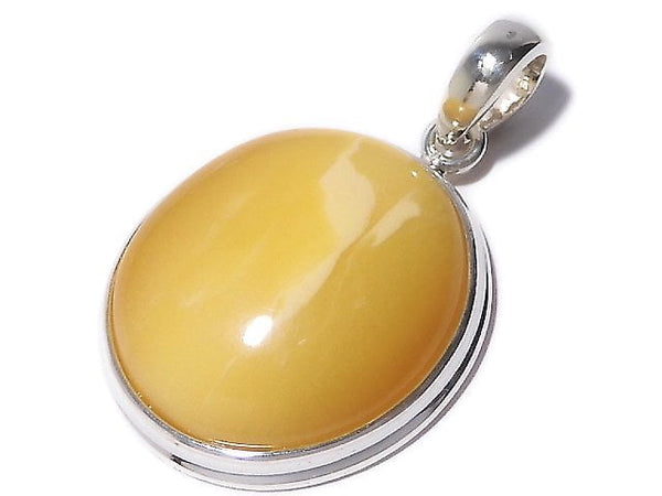 [Video][One of a kind] Baltic Amber Pendant Silver925 Honey color NO.32
