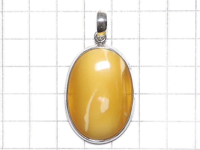 [Video][One of a kind] Baltic Amber Pendant Silver925 Honey color NO.35