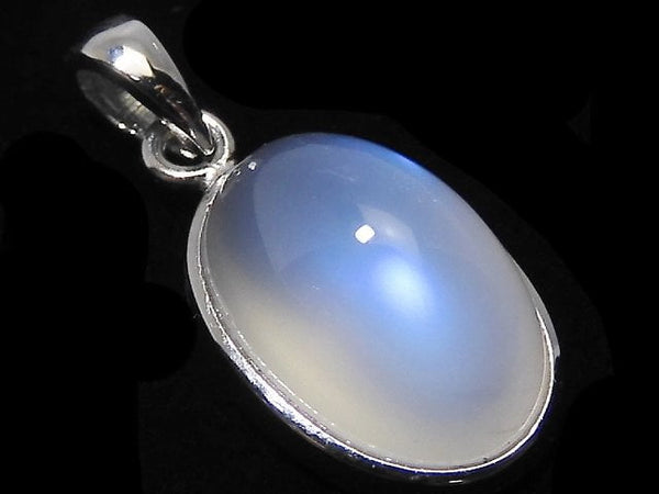 [Video][One of a kind] High Quality Royal Blue Moonstone AAA Pendant Silver925 NO.3