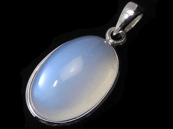 [Video][One of a kind] High Quality Royal Blue Moonstone AAA Pendant Silver925 NO.5