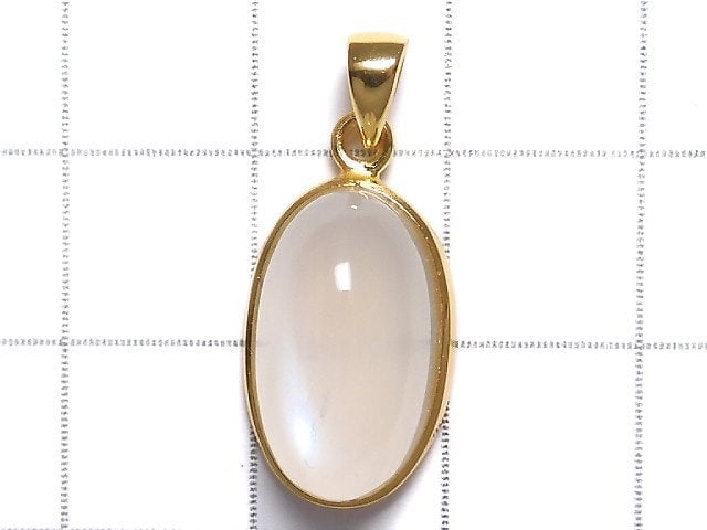 [Video][One of a kind] High Quality Royal Blue Moonstone AAA Pendant 18KGP NO.15