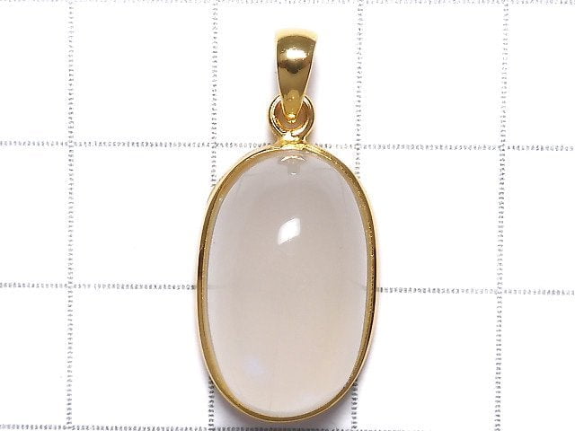 [Video][One of a kind] High Quality Royal Blue Moonstone AAA Pendant 18KGP NO.19