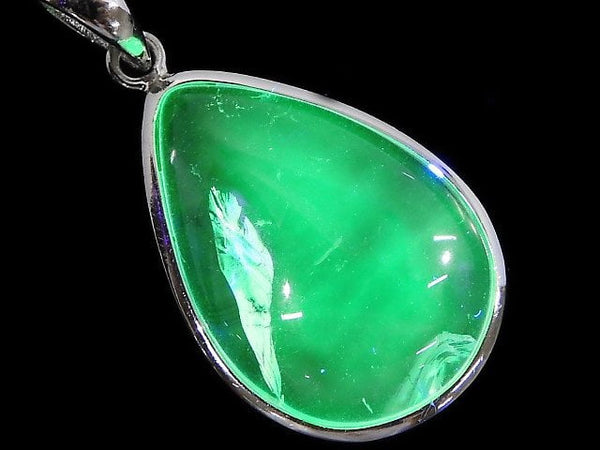 [Video][One of a kind] High Quality Hyalite Opal AAA- Pendant Silver925 NO.33