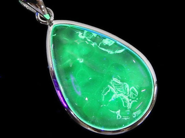 [Video][One of a kind] High Quality Hyalite Opal AAA- Pendant Silver925 NO.34