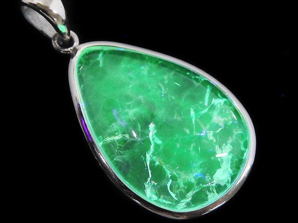 [Video][One of a kind] High Quality Hyalite Opal AAA- Pendant Silver925 NO.39