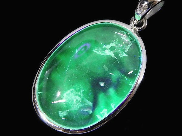 [Video][One of a kind] High Quality Hyalite Opal AAA- Pendant Silver925 NO.44