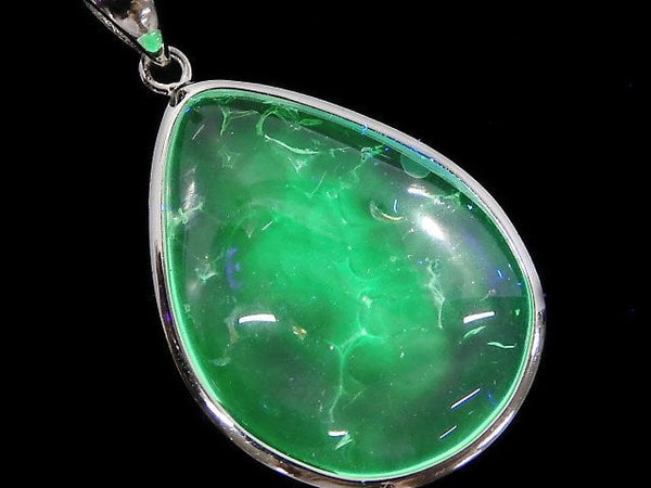 [Video][One of a kind] High Quality Hyalite Opal AAA- Pendant Silver925 NO.47