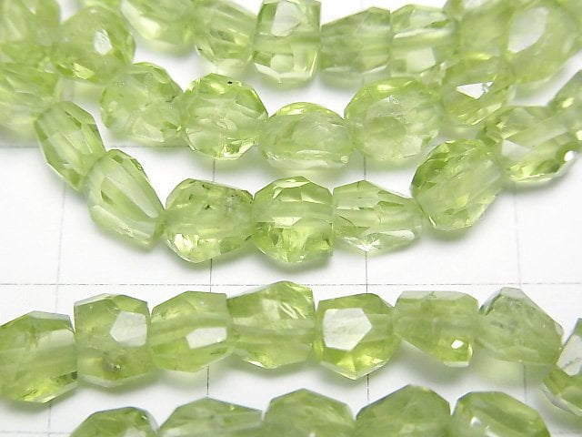 [Video]High Quality Peridot AAA- Faceted Nugget Bracelet