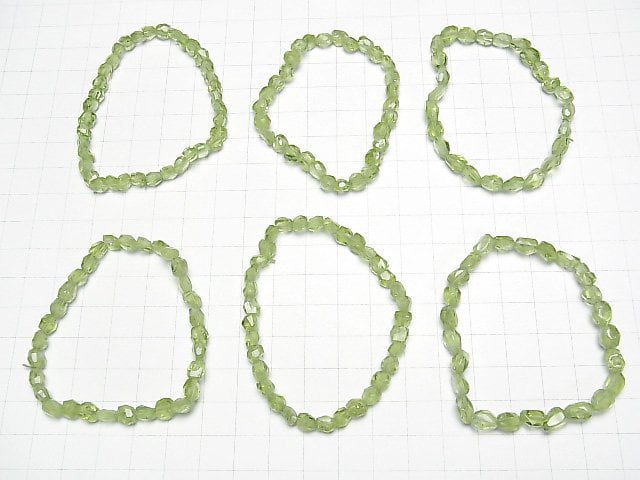 [Video]High Quality Peridot AAA- Faceted Nugget Bracelet