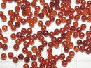 [Video] Red Agate AAA Half Drilled Hole Round 4mm 10pcs