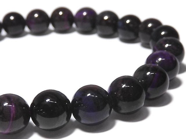 [Video][One of a kind] Sugilite AAA Round 8mm Bracelet NO.3