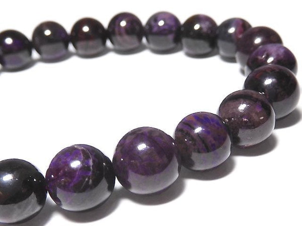 [Video][One of a kind] Sugilite AAA Round 8.5mm Bracelet NO.8