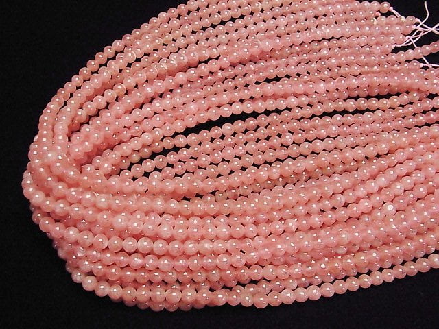 [Video] Argentina Rhodochrosite AAA- Round 5mm 1/4 or 1strand beads (aprx.15inch/36cm)