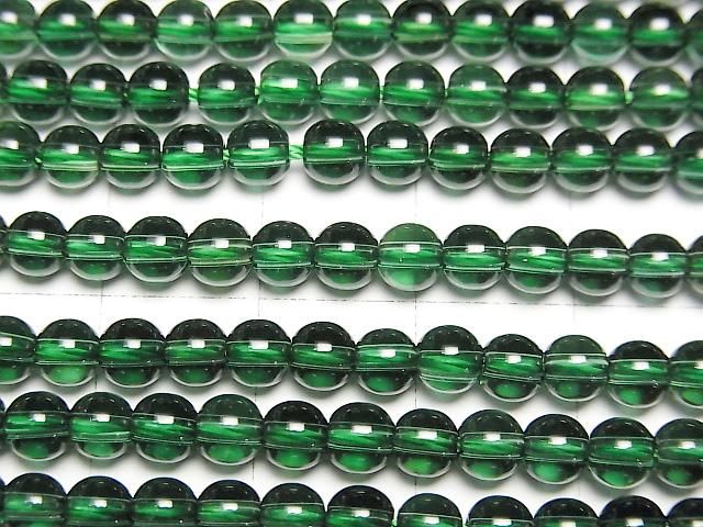 Grüner Quarz Rund 4mm 1Strang Perlen (ca. 15 Zoll/38 cm)