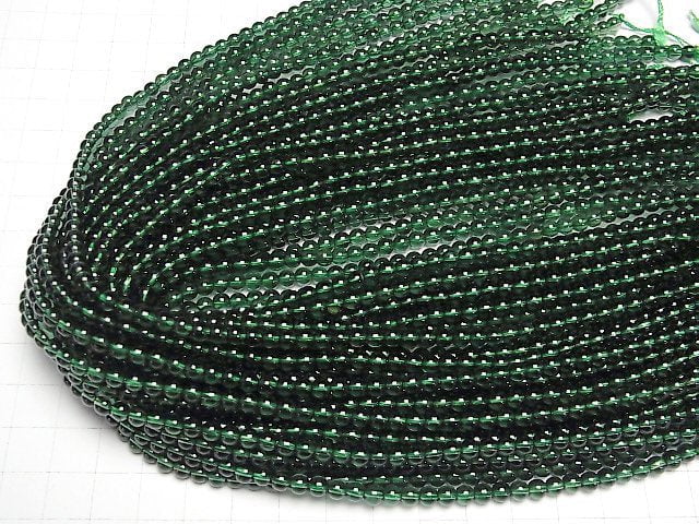 [Video] Green Quartz Round 4mm 1strand beads (aprx.15inch/38cm)