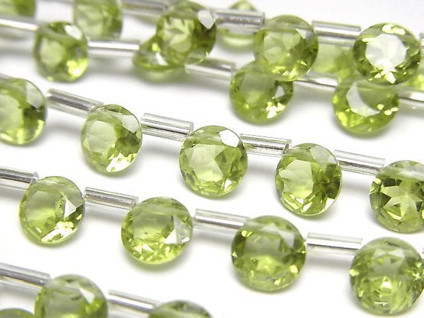 [Video]High Quality Peridot AAA Round Faceted 6x6mm half or 1strand (26pcs )