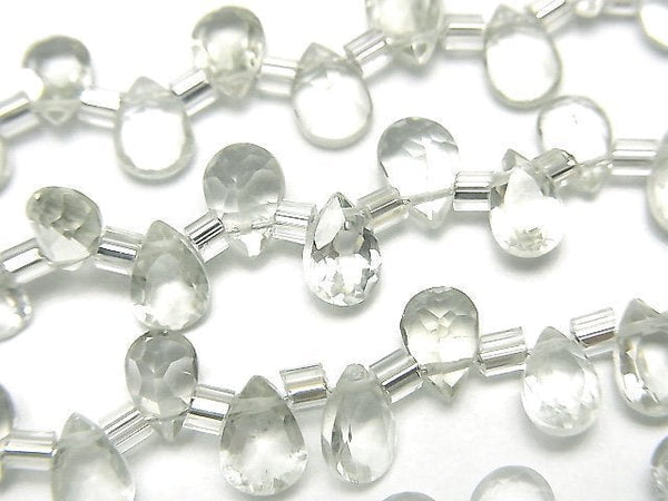 [Video]High Quality Green Amethyst AAA Pear shape Faceted 6x4mm half or 1strand (38pcs)