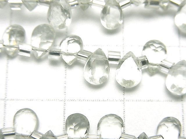 [Video]High Quality Green Amethyst AAA Pear shape Faceted 6x4mm half or 1strand (38pcs)