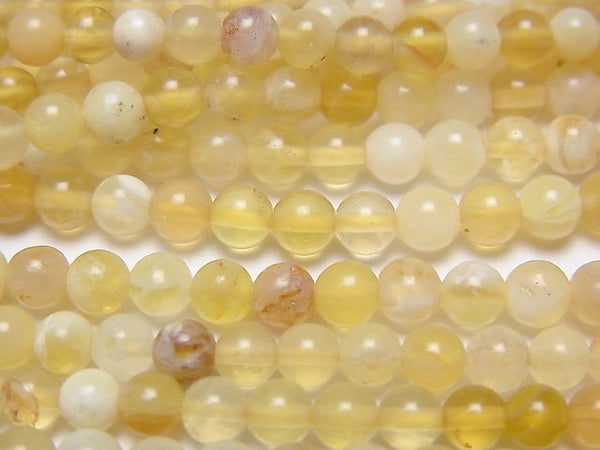[Video] Yellow Opal AA+ Round 4mm 1strand beads (aprx.15inch/37cm)