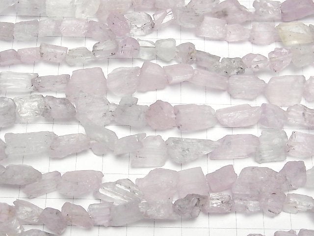 [Video] Kunzite AA Rough Rock Nugget 1strand beads (aprx.15inch/37cm)
