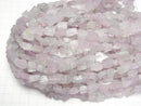 [Video] Kunzite AA Rough Rock Nugget 1strand beads (aprx.15inch/37cm)