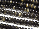 [Video] Golden Obsidian AA+ Rondelle 4x4x2mm 1strand beads (aprx.15inch/37cm)
