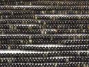 [Video] Golden Obsidian AA+ Rondelle 4x4x2mm 1strand beads (aprx.15inch/37cm)