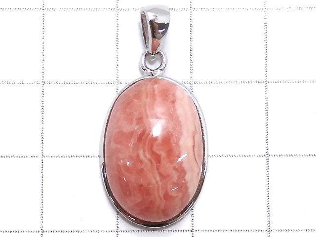 [Video][One of a kind] Rhodochrosite AAA- Pendant Silver925 NO.1