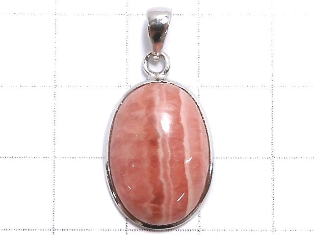[Video][One of a kind] Rhodochrosite AAA- Pendant Silver925 NO.4