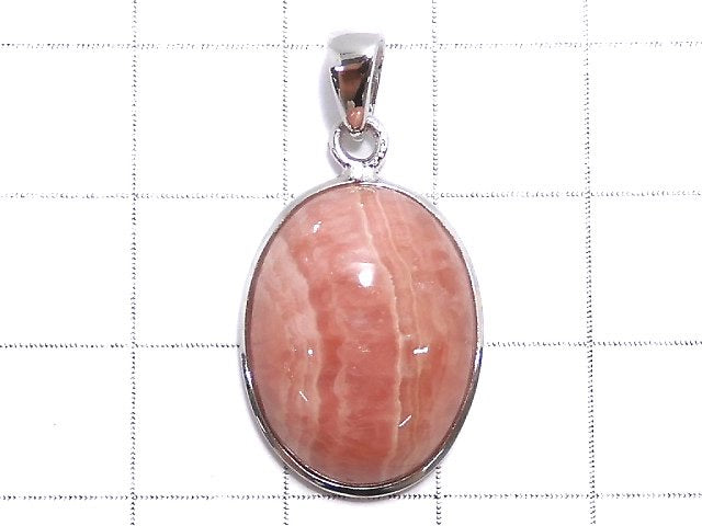 [Video][One of a kind] Rhodochrosite AAA- Pendant Silver925 NO.9