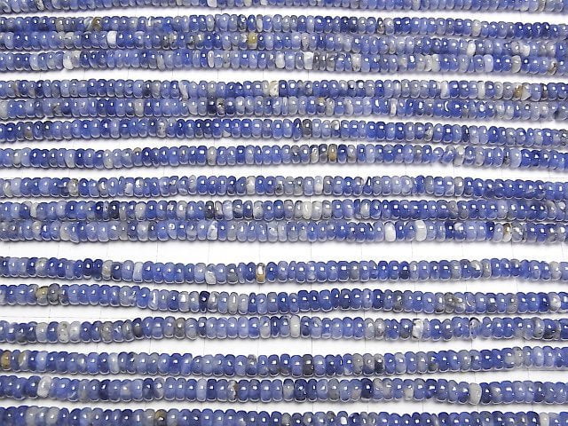 [Video] Sodalite AA Rondelle 4x4x2mm 1strand beads (aprx.15inch/37cm)