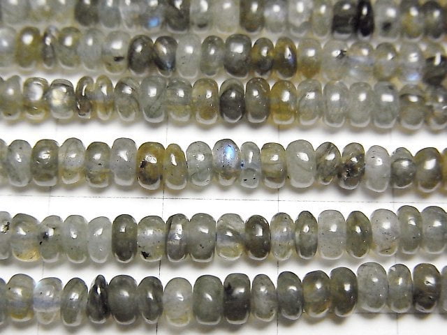 [Video]Labradorite AA Rondelle 4x4x2mm 1strand beads (aprx.15inch/37cm)