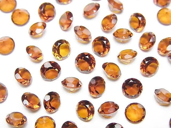 [Video]High Quality Madeira Citrine AAA Loose stone Round Faceted 5x5mm 5pcs