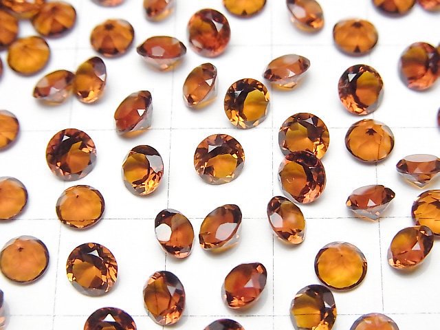 [Video]High Quality Madeira Citrine AAA Loose stone Round Faceted 5x5mm 5pcs