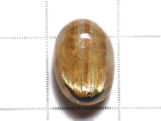 [Video][One of a kind] High Quality Rutilated Quartz AAA Cabochon 1pc NO.188