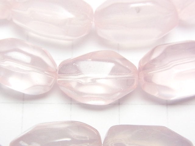 [Video]High Quality Rose Quartz AAA Faceted Nugget Bracelet