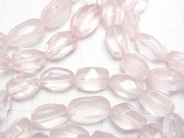 [Video]High Quality Rose Quartz AAA Faceted Nugget Bracelet