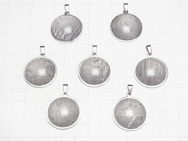 [Video]Meteorite (Altai meteorite) Round Pendant 28x28mm 1pc