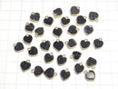 [Video]Druzy Agate Heart Charm Black 3pcs