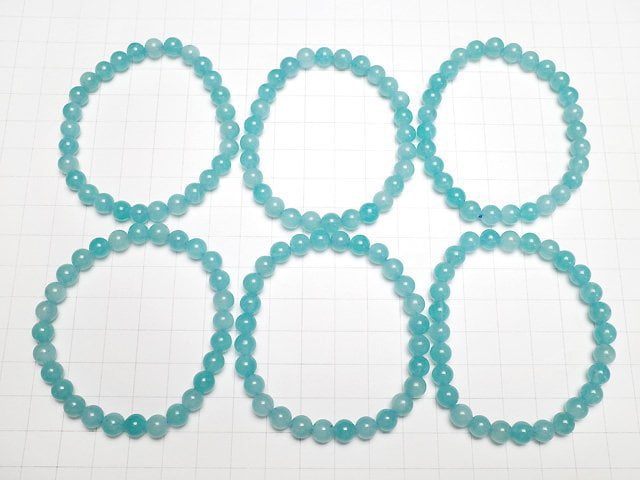 [Video] Amazonite Silica AA Round 6.5mm Bracelet